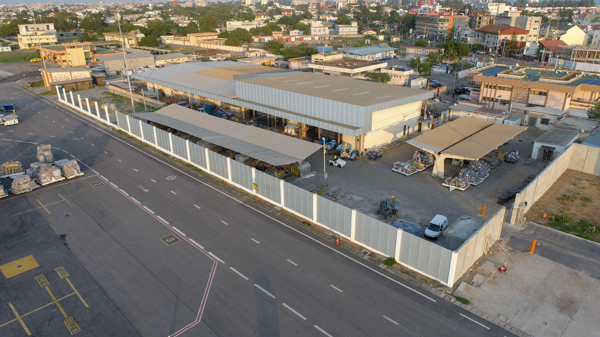 Vue aérienne de l'aéroport de Cotonou